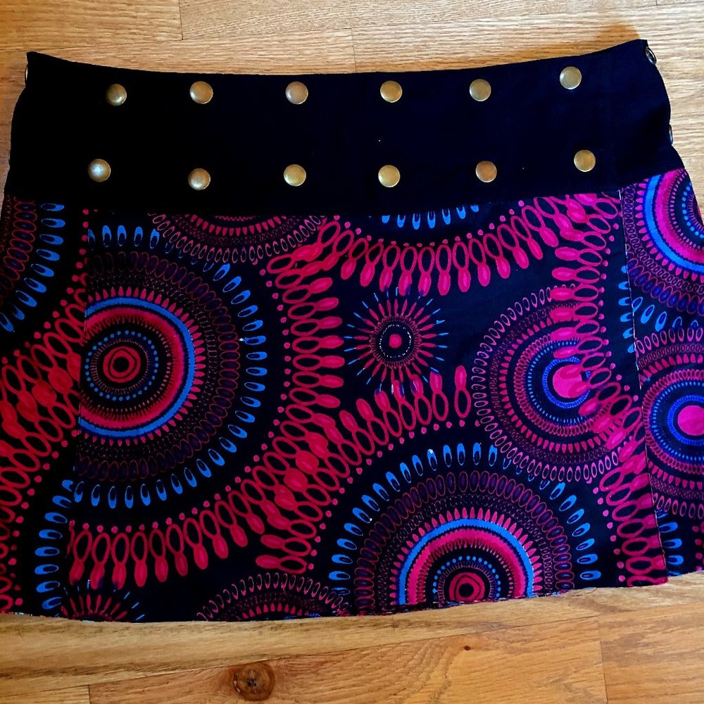 Cute reversible snap skirt